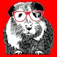 Guinea Pig Funny Guinea Pig Tee Cute Guinea Pig Santa Hat thumb 1