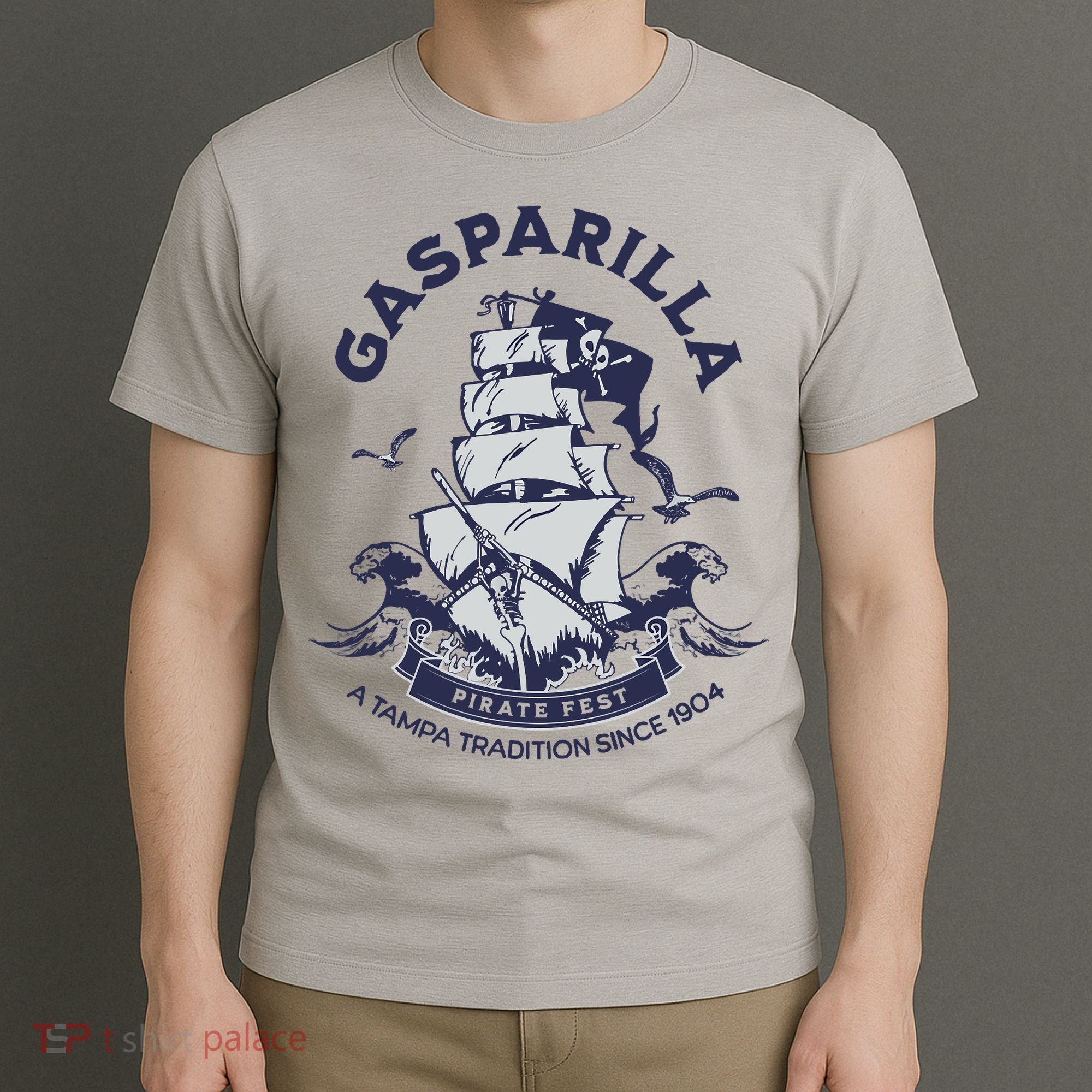 Gasparilla Pirate Fest Souvenir Pirate Ship Tampa Florida T-Shirt
