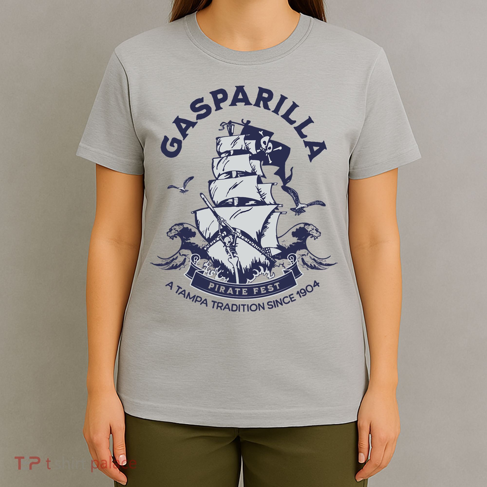Gasparilla Pirate Fest Souvenir Pirate Ship Tampa Florida T-Shirt