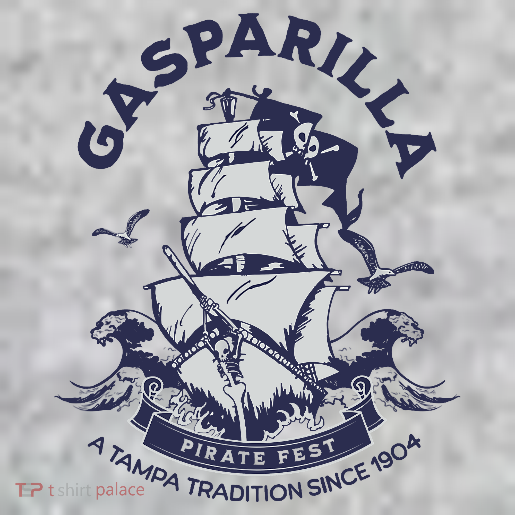 Gasparilla Pirate Fest Souvenir Pirate Ship Tampa Florida T-Shirt