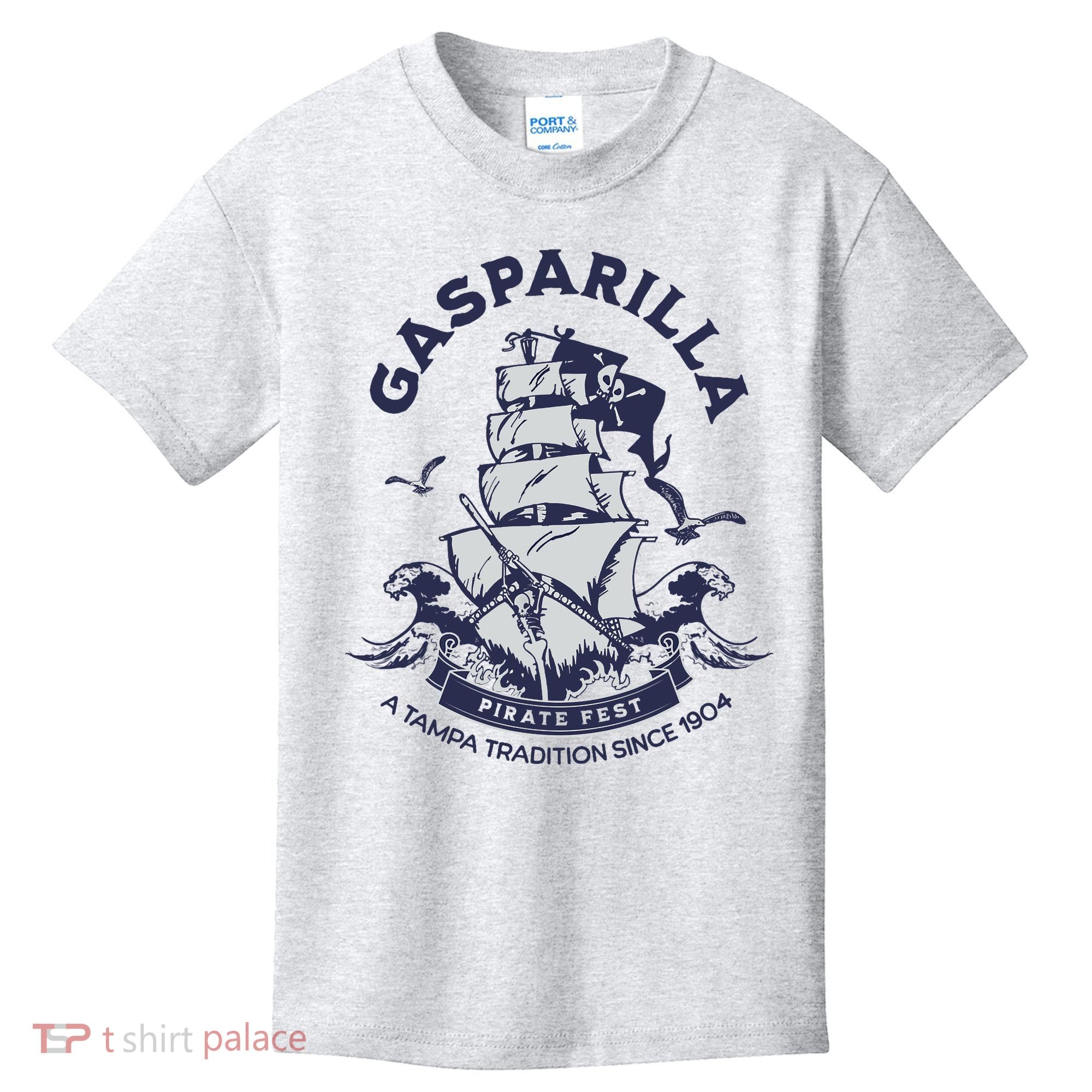 Gasparilla Pirate Fest Souvenir Pirate Ship Tampa Florida Kids T-Shirt