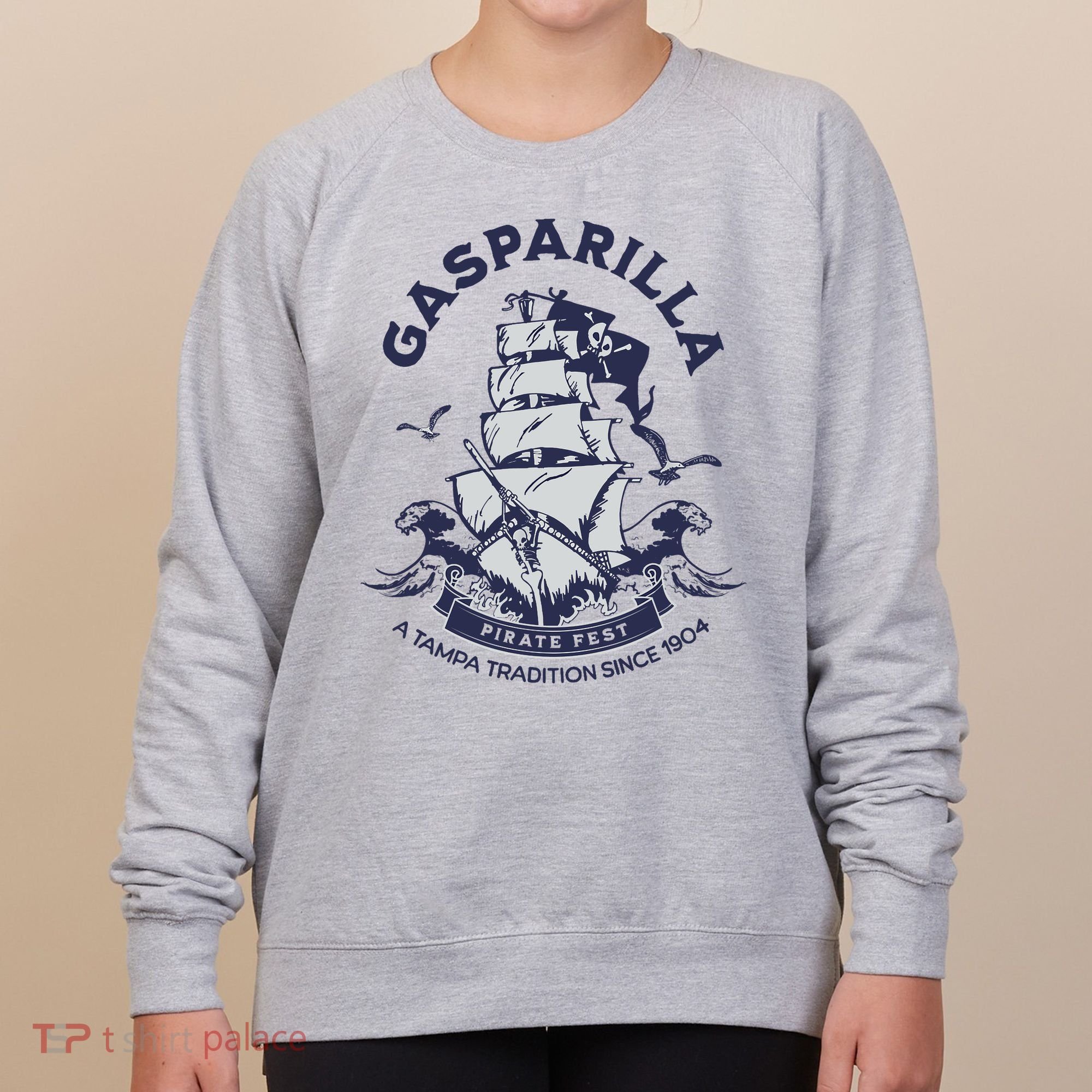 Gasparilla Pirate Fest Souvenir Pirate Ship Tampa Florida Women's Sweatshirt