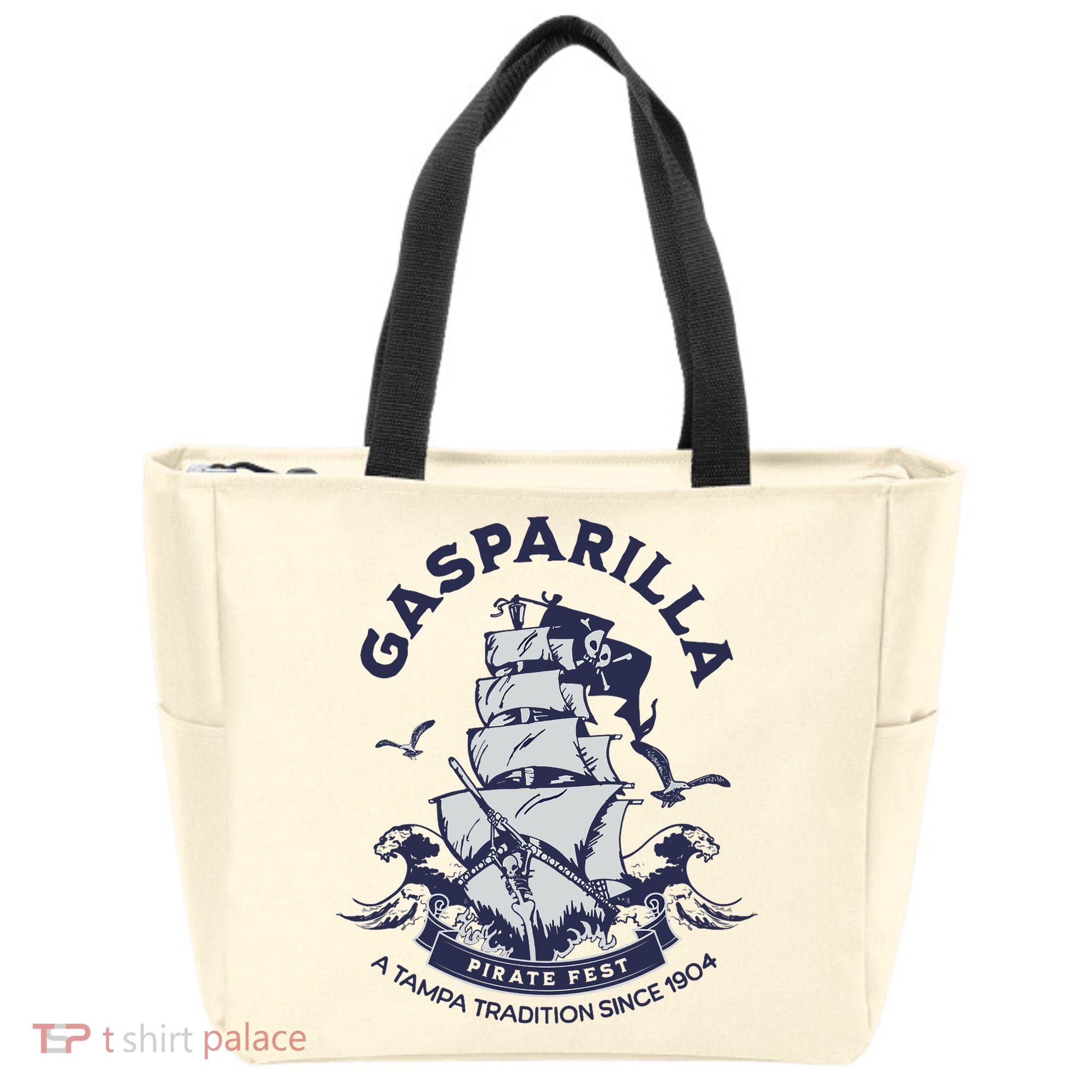 Gasparilla Pirate Fest Souvenir Pirate Ship Tampa Florida Tote Bag