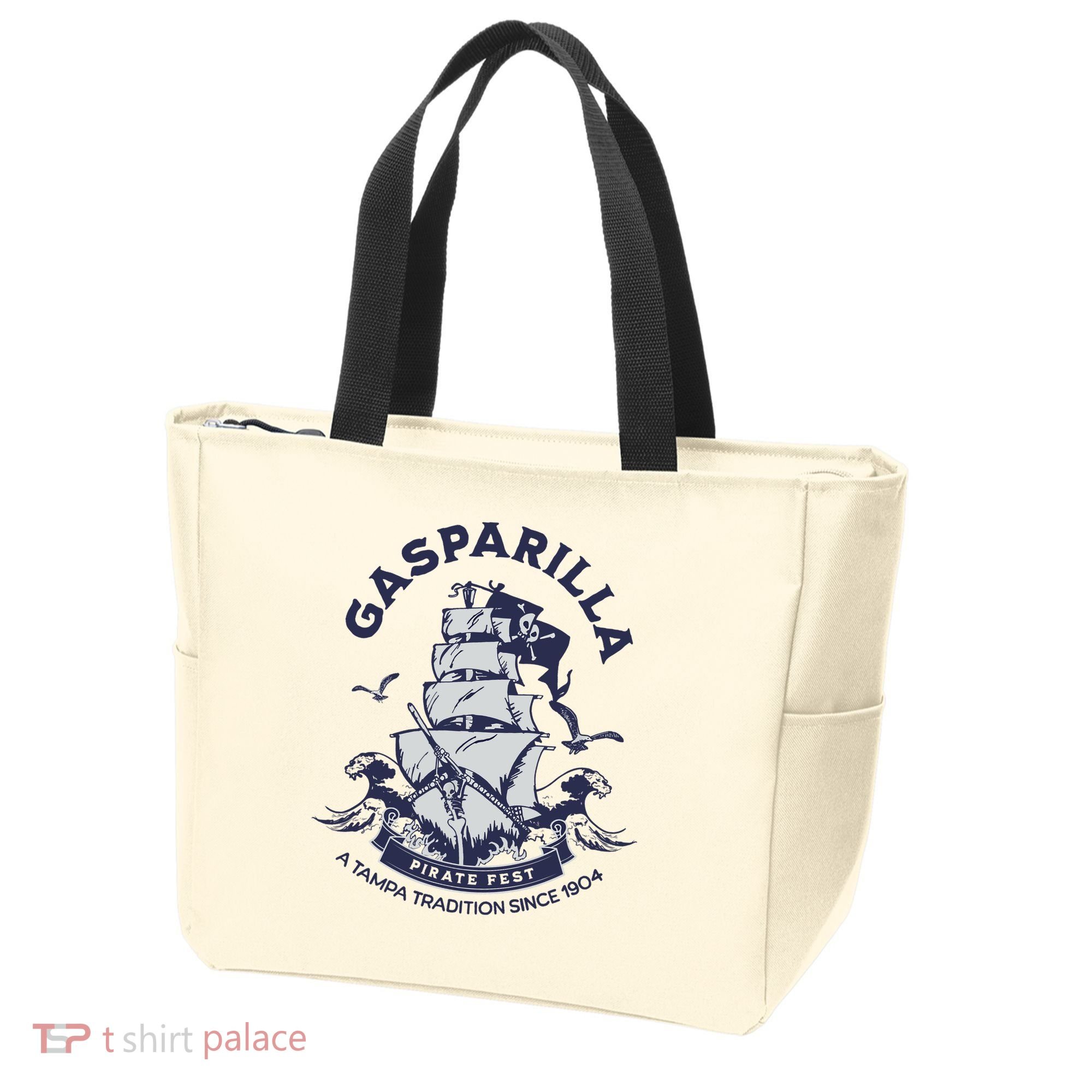 Gasparilla Pirate Fest Souvenir Pirate Ship Tampa Florida Tote Bag