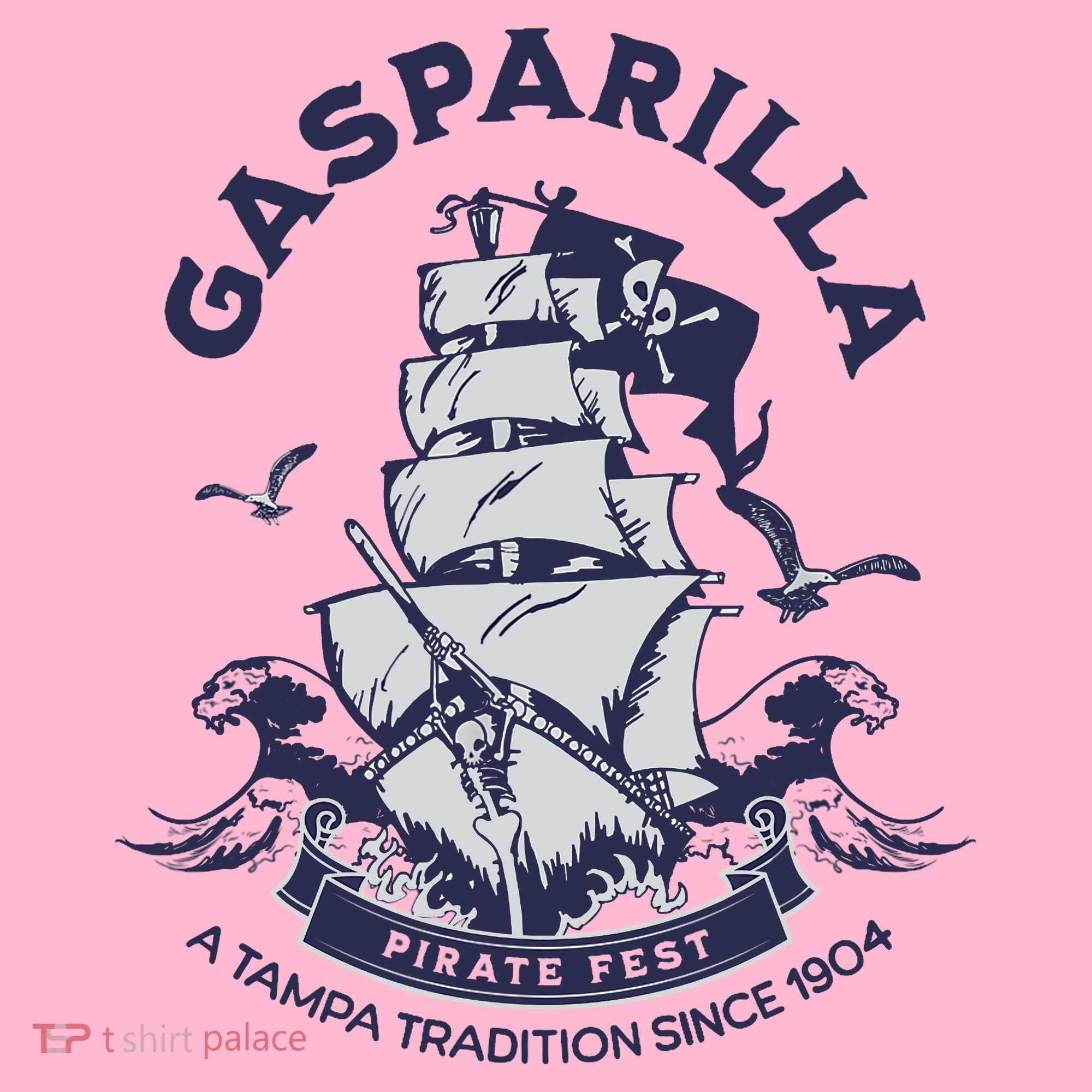 Gasparilla Pirate Fest Souvenir Pirate Ship Tampa Florida Coaster