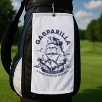 Gasparilla Pirate Fest Souvenir Pirate Ship Tampa Florida Golf Towel thumb 2