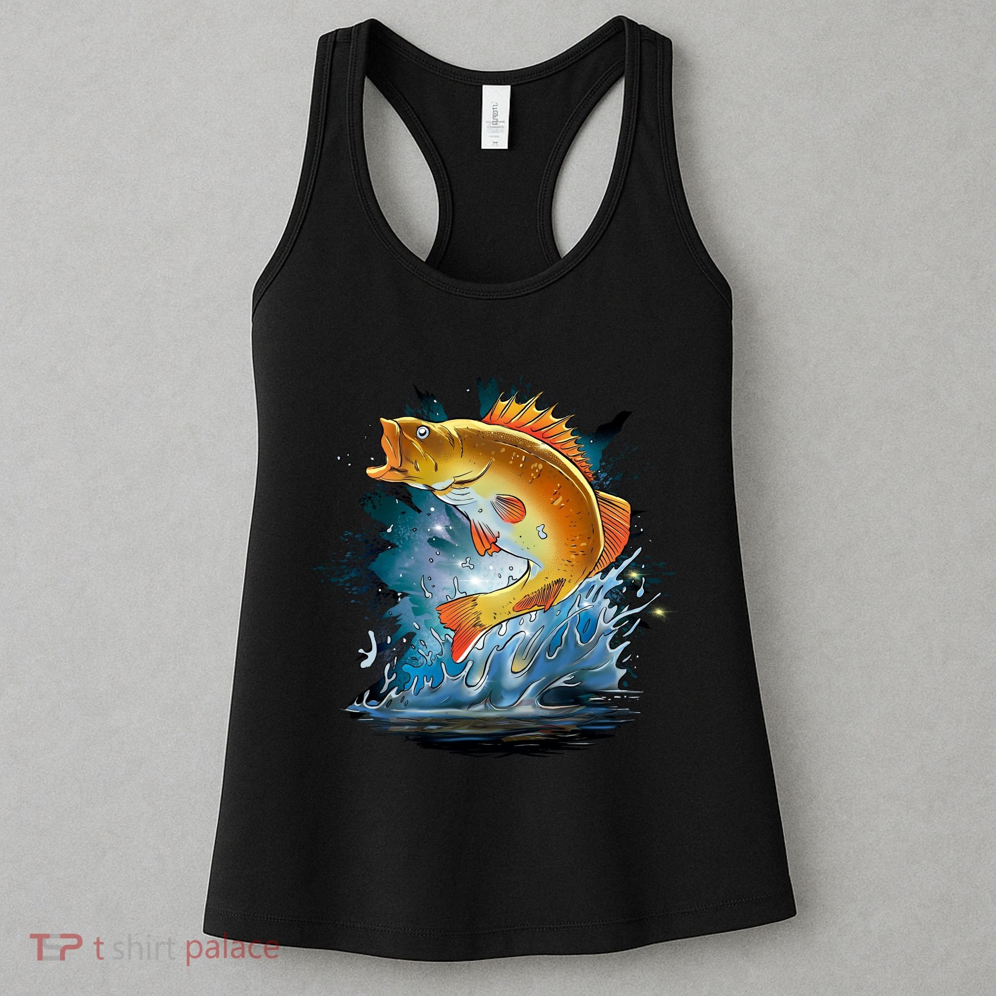 Golden Perch Fish Sea Women's Tank Top