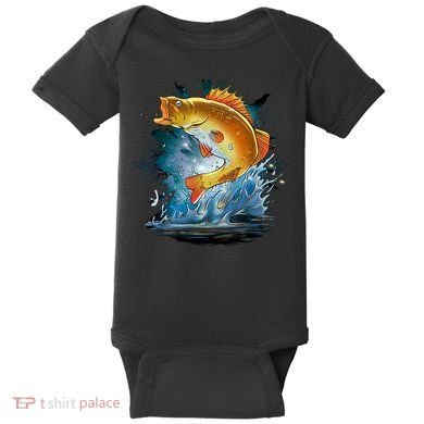 Golden Perch Fish Sea Baby Bodysuit