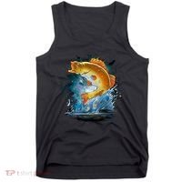 Golden Perch Fish Sea Tank Top thumb 0
