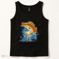 Golden Perch Fish Sea Tank Top thumb 2