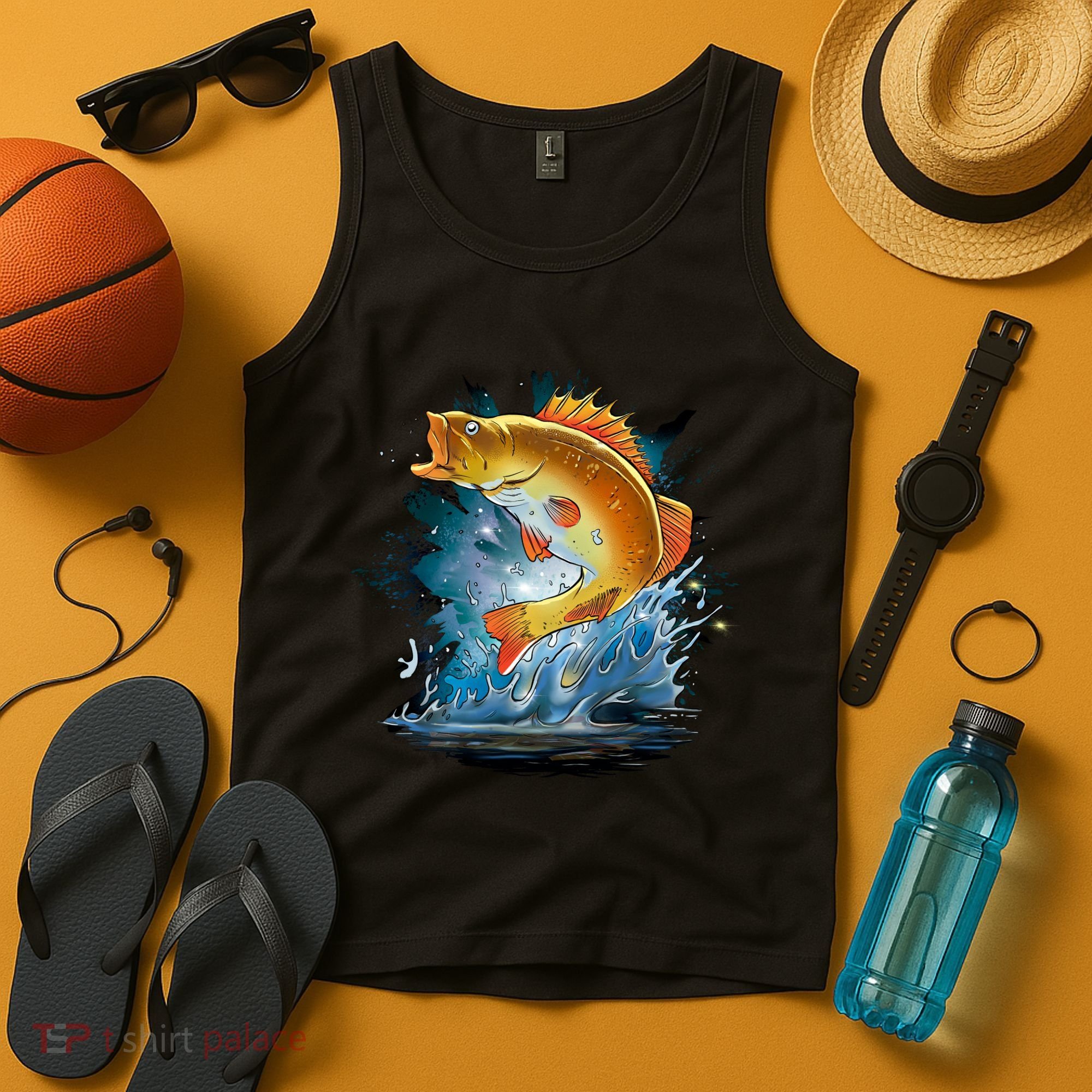 Golden Perch Fish Sea Tank Top