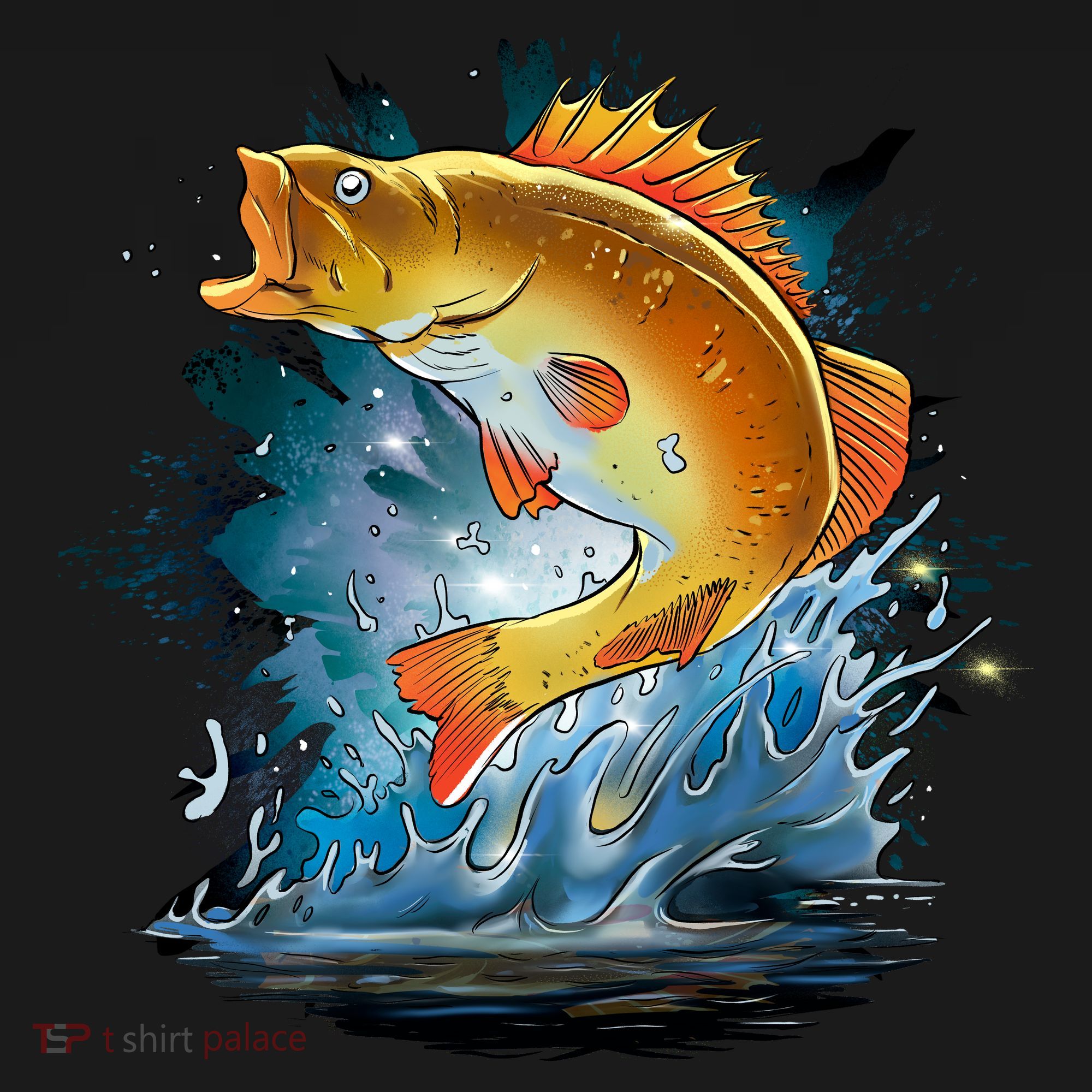 Golden Perch Fish Sea Tank Top