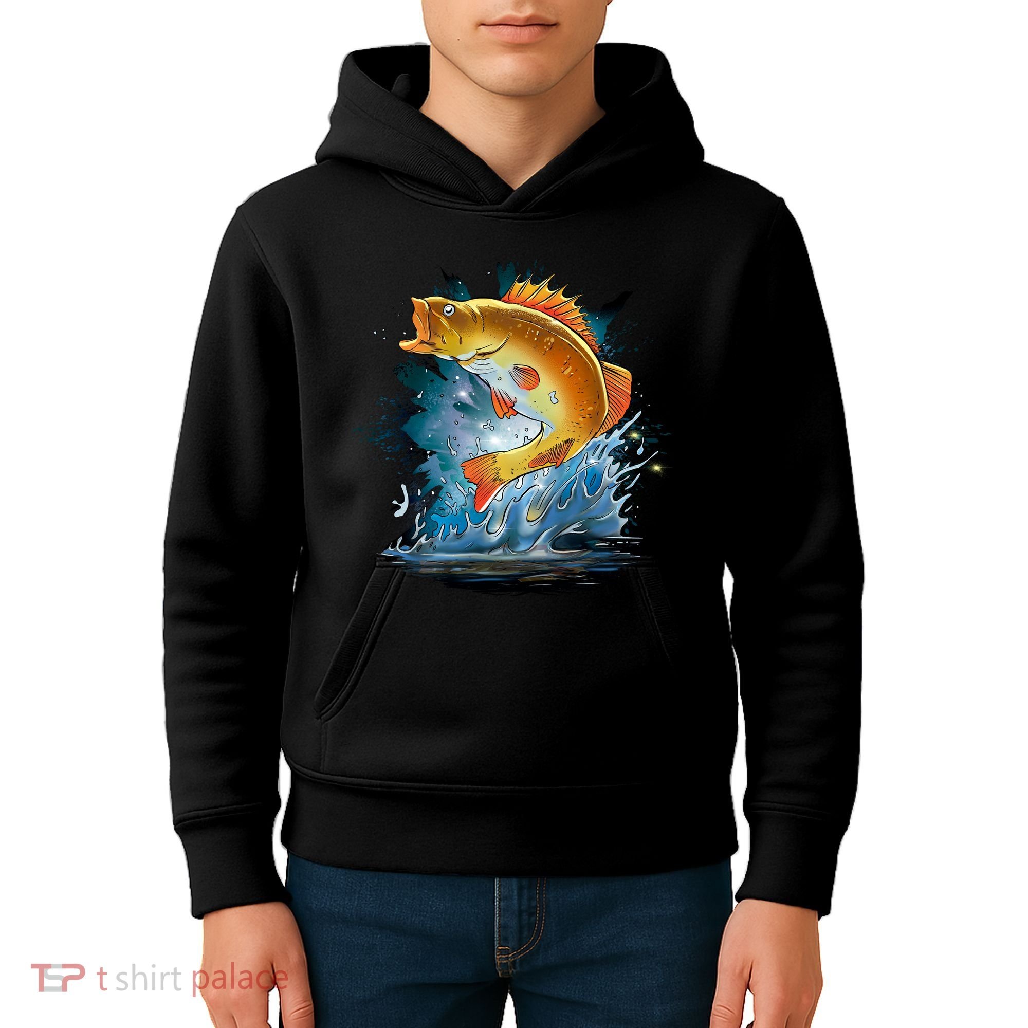 Golden Perch Fish Sea Kids Hoodie