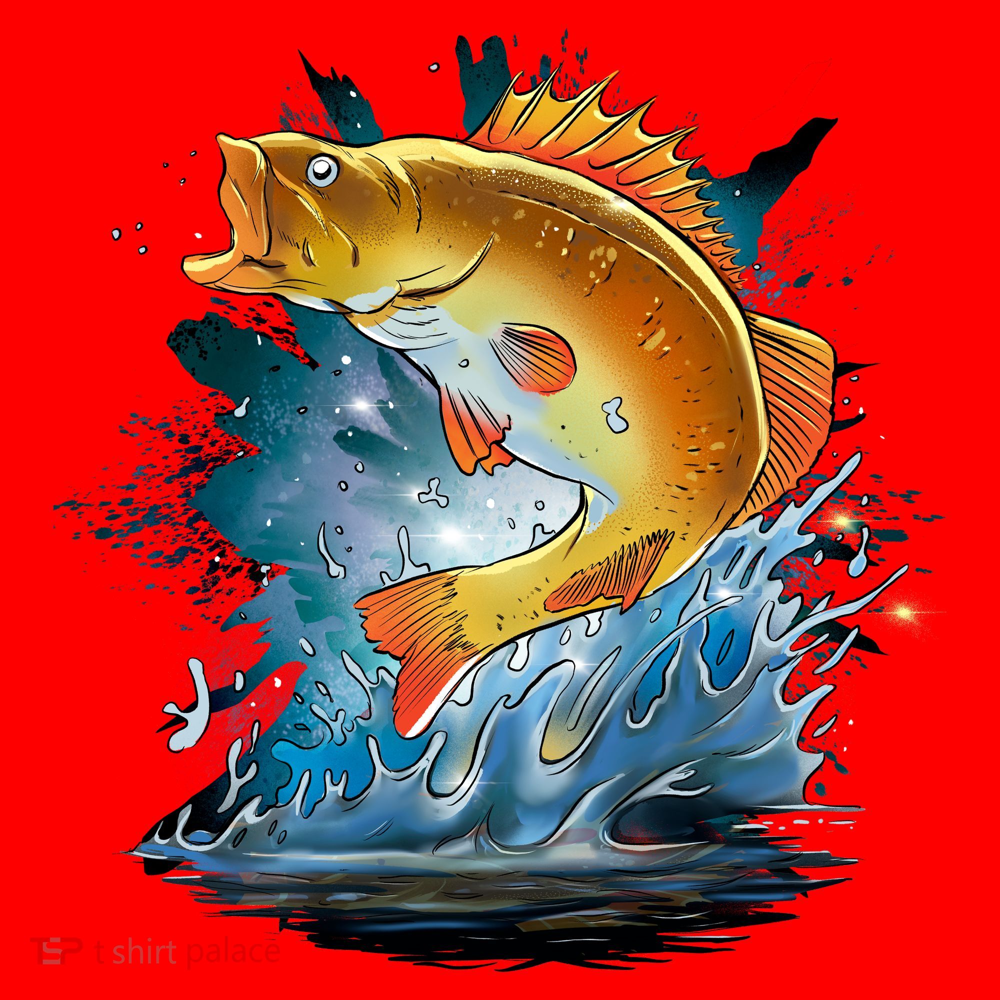 Golden Perch Fish Sea Santa Hat
