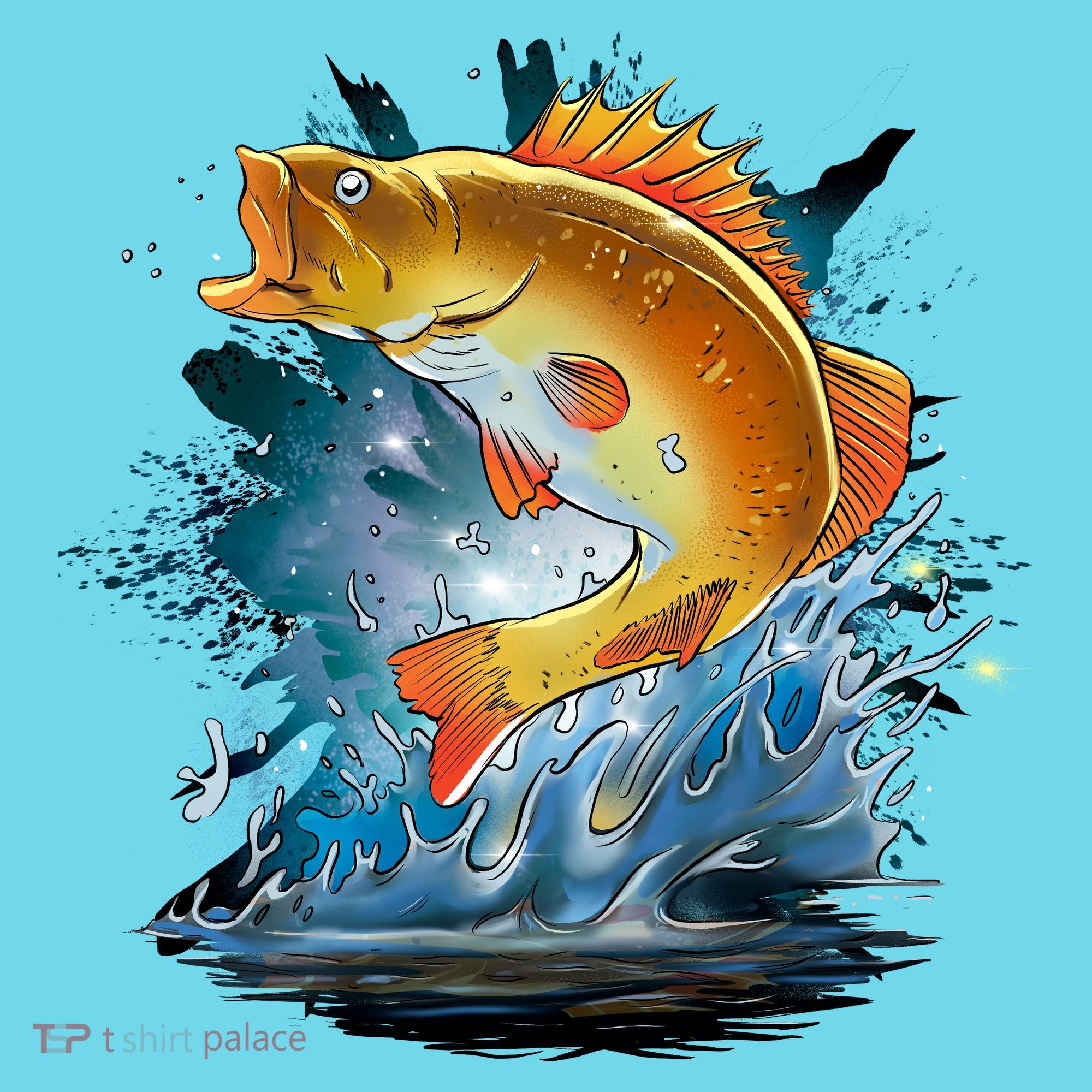 Golden Perch Fish Sea Kids Long Sleeve Shirt