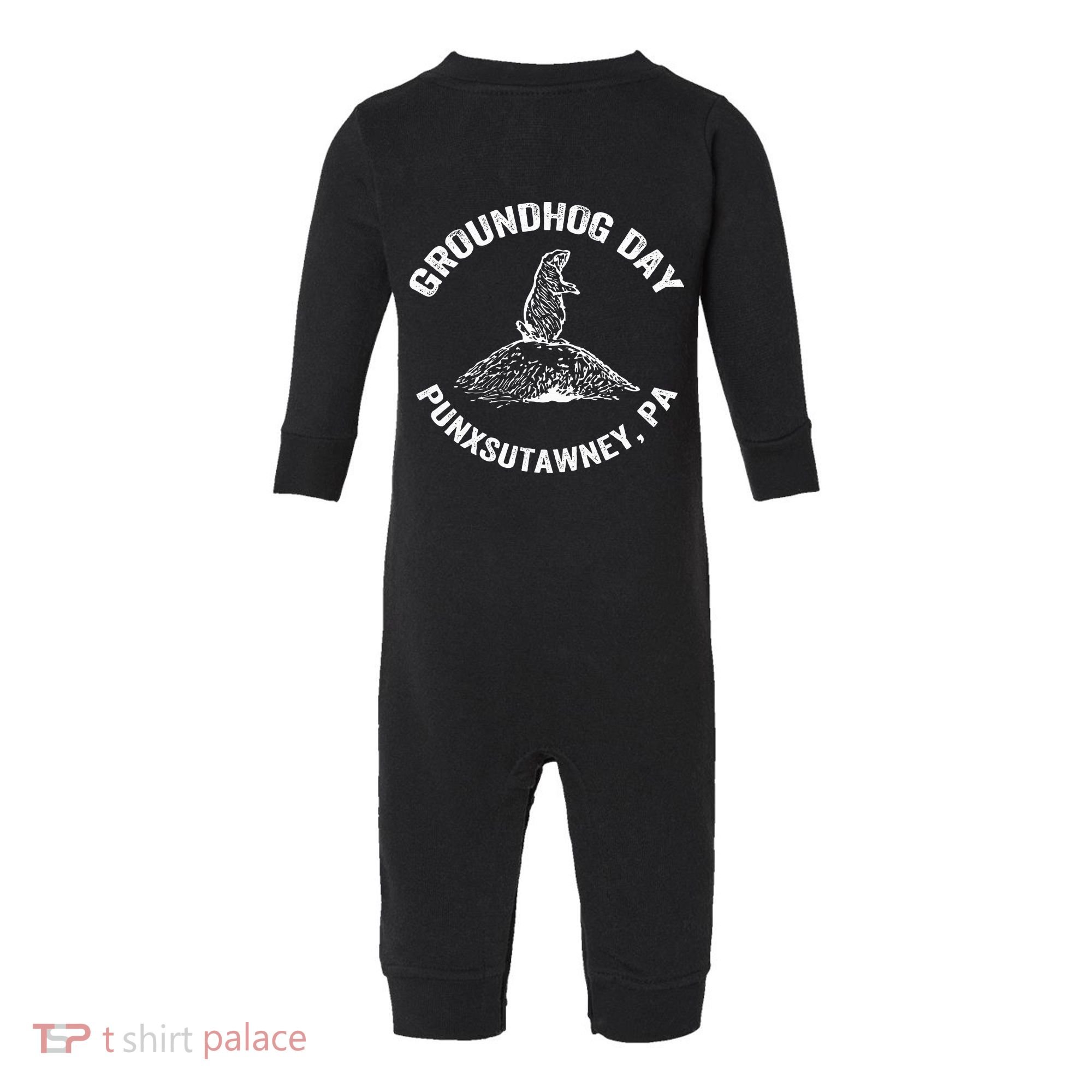 Groundhog Punxsutawney Funny Groundhog Day Shadow Gift Infant Fleece One Piece
