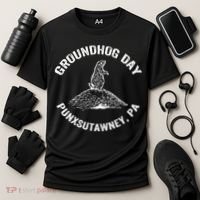 Groundhog Punxsutawney Funny Groundhog Day Shadow Gift Cooling Performance Crew T-Shirt thumb 3