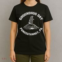Groundhog Punxsutawney Funny Groundhog Day Shadow Gift T-Shirt thumb 4
