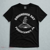 Groundhog Punxsutawney Funny Groundhog Day Shadow Gift T-Shirt thumb 5