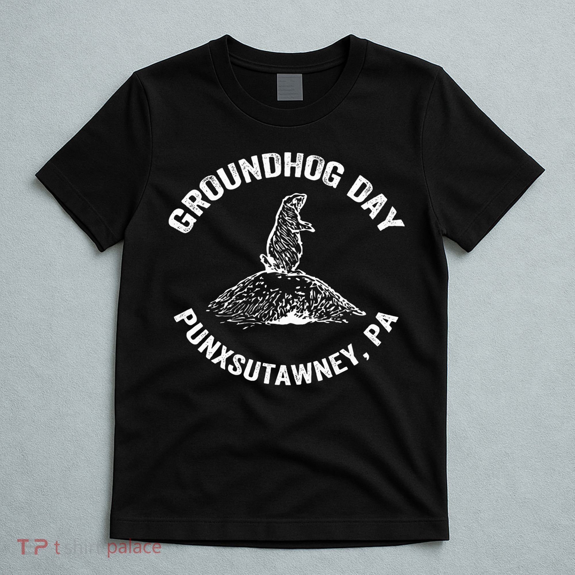 Groundhog Punxsutawney Funny Groundhog Day Shadow Gift T-Shirt