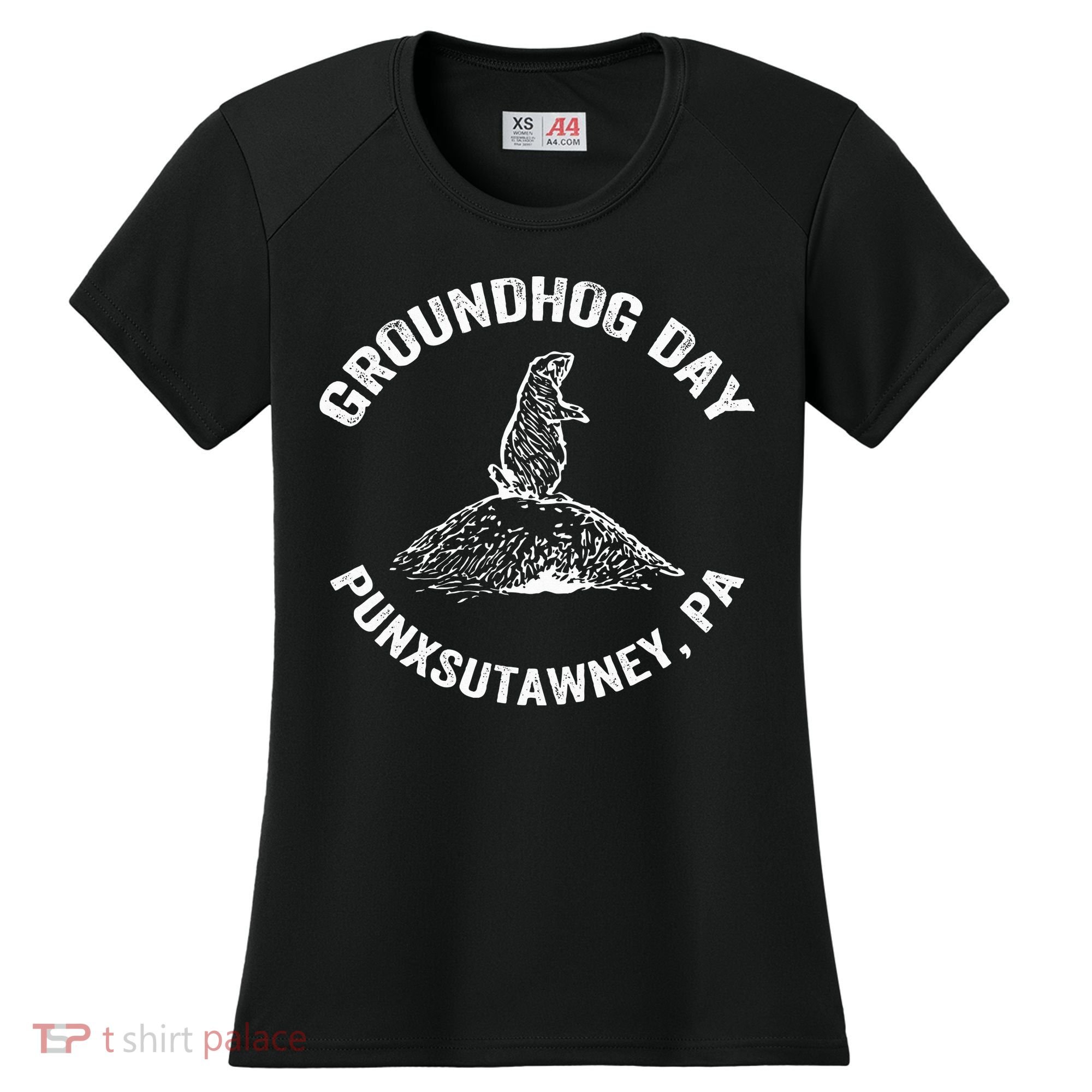 Groundhog Punxsutawney Funny Groundhog Day Shadow Gift Women's Cooling Performance Crew T-Shirt