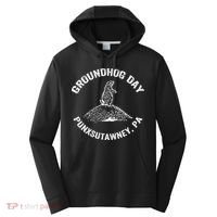 Groundhog Punxsutawney Funny Groundhog Day Shadow Gift Performance Fleece Hoodie thumb 0