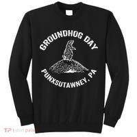Groundhog Punxsutawney Funny Groundhog Day Shadow Gift Tall Sweatshirt thumb 0