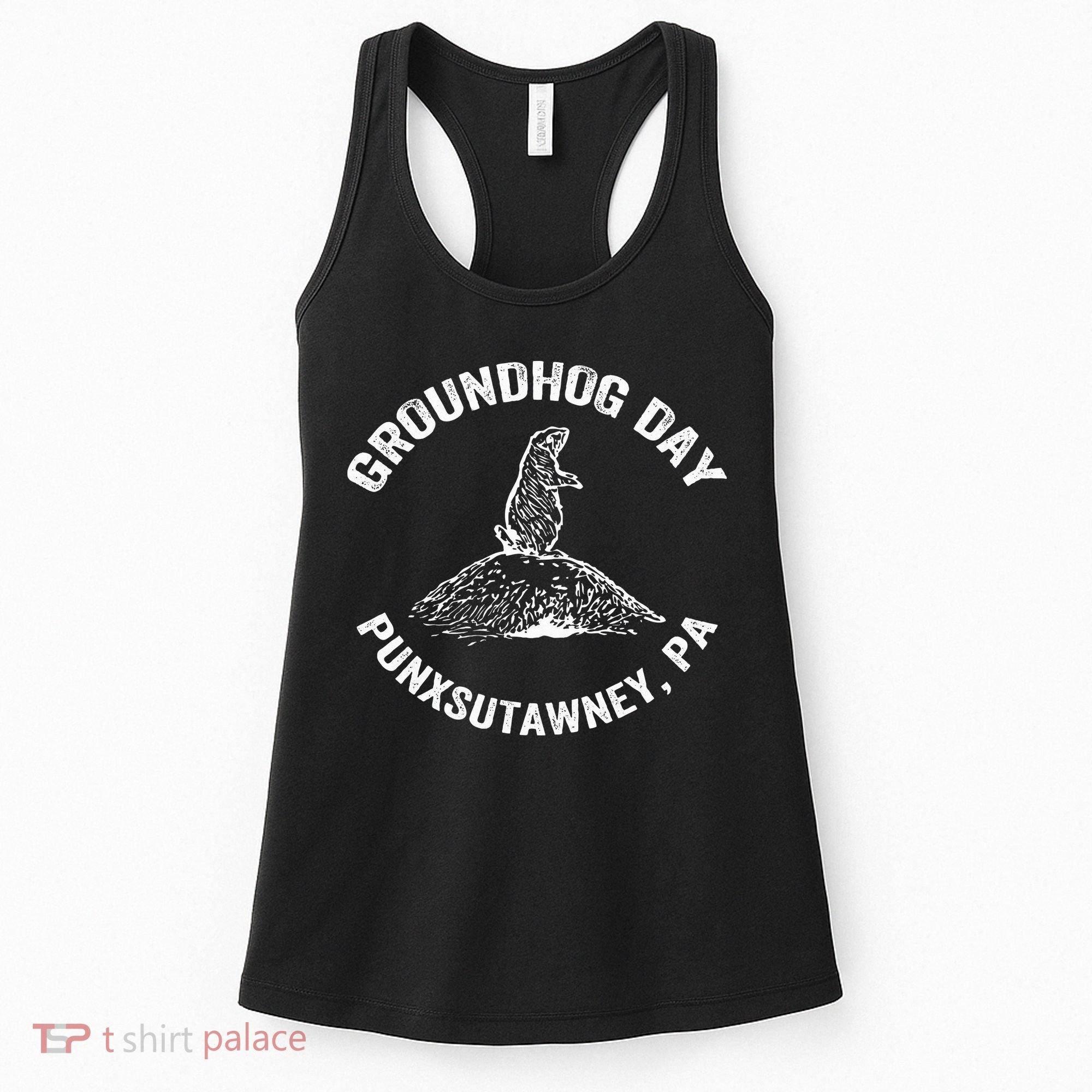Groundhog Punxsutawney Funny Groundhog Day Shadow Gift Women's Tank Top