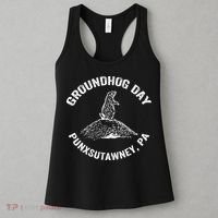 Groundhog Punxsutawney Funny Groundhog Day Shadow Gift Women's Tank Top thumb 3