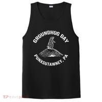 Groundhog Punxsutawney Funny Groundhog Day Shadow Gift PosiCharge Competitor Tank thumb 0
