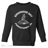 Groundhog Punxsutawney Funny Groundhog Day Shadow Gift Toddler Sweatshirt thumb 0