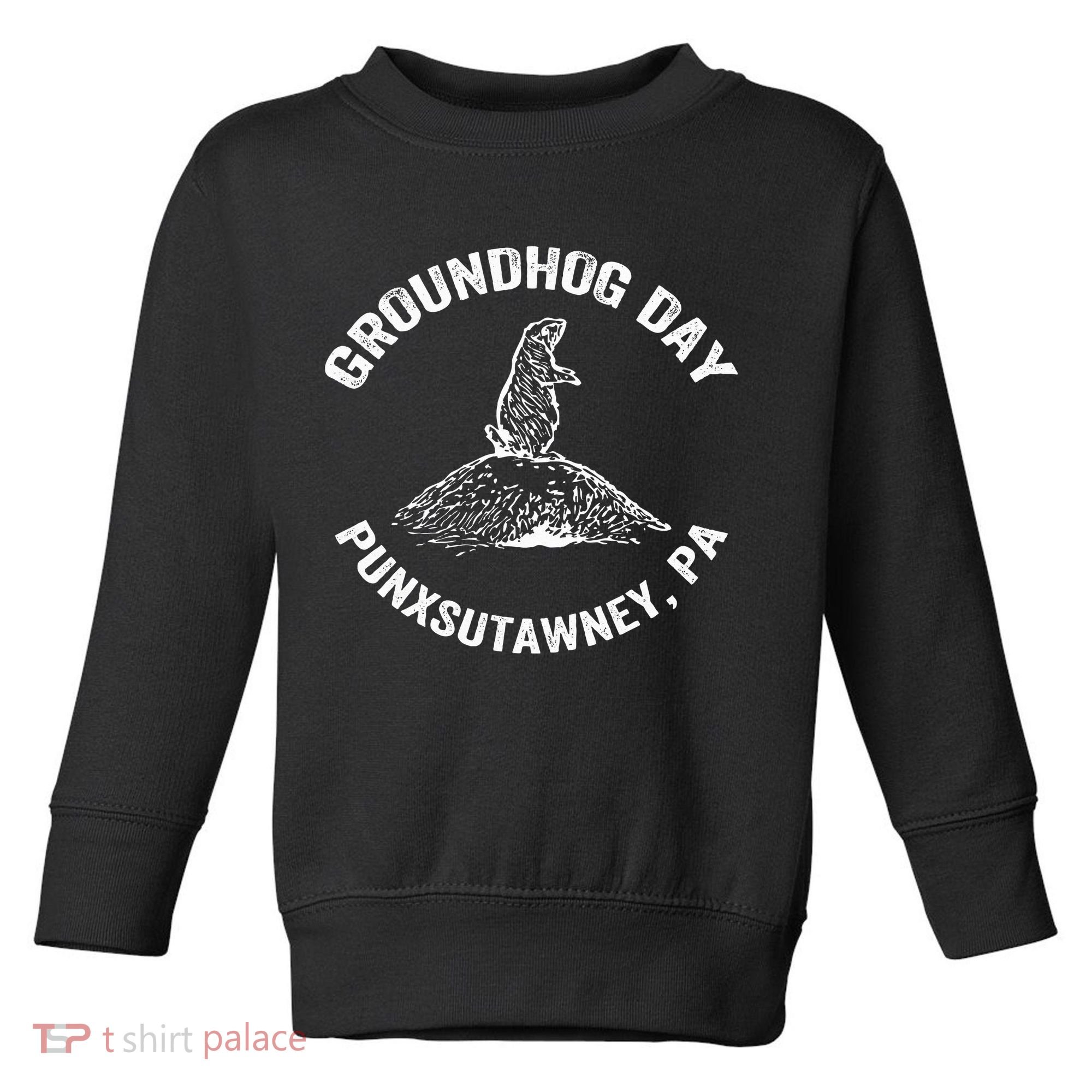Groundhog Punxsutawney Funny Groundhog Day Shadow Gift Toddler Sweatshirt