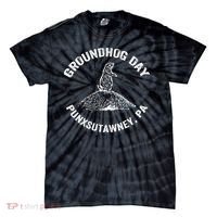 Groundhog Punxsutawney Funny Groundhog Day Shadow Gift Tie-Dye T-Shirt thumb 0