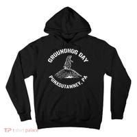 Groundhog Punxsutawney Funny Groundhog Day Shadow Gift Tall Hoodie thumb 0