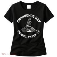 Groundhog Punxsutawney Funny Groundhog Day Shadow Gift Women's T-Shirt thumb 0