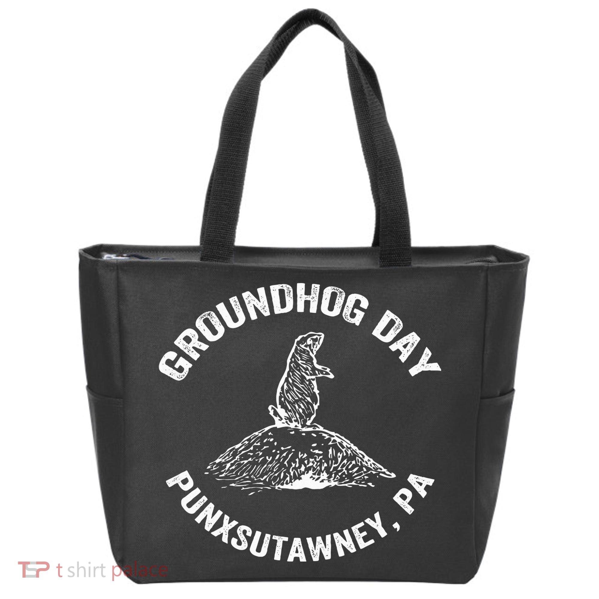 Groundhog Punxsutawney Funny Groundhog Day Shadow Gift Tote Bag