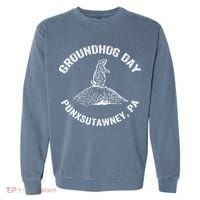 Groundhog Punxsutawney Funny Groundhog Day Shadow Gift Garment-Dyed Sweatshirt thumb 0