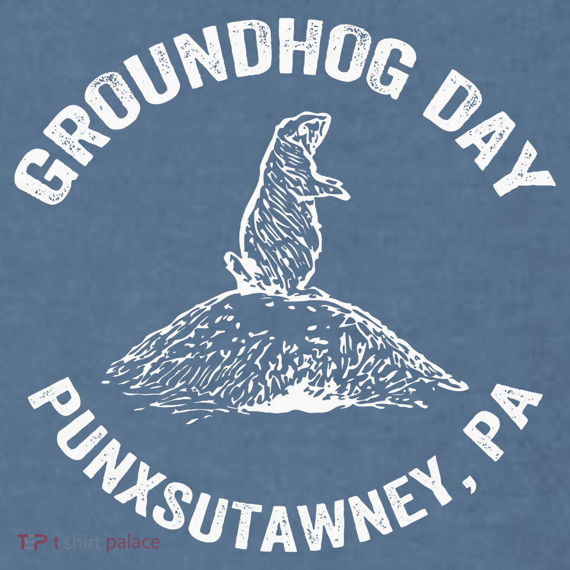 Groundhog Punxsutawney Funny Groundhog Day Shadow Gift Garment-Dyed Sweatshirt