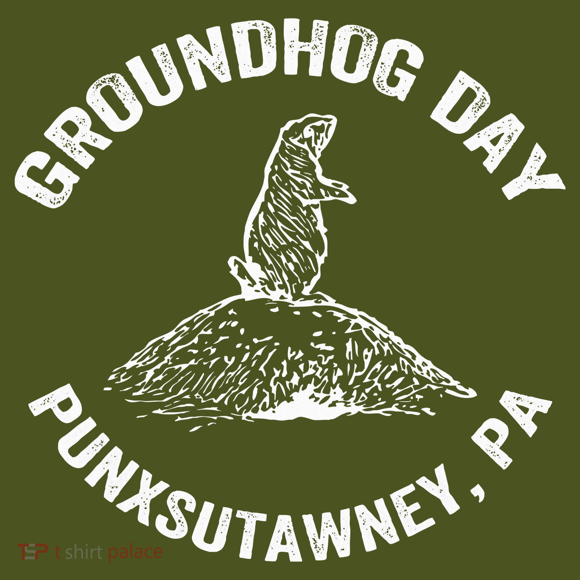 Groundhog Punxsutawney Funny Groundhog Day Shadow Gift The Baniff Cuffed Pom Beanie