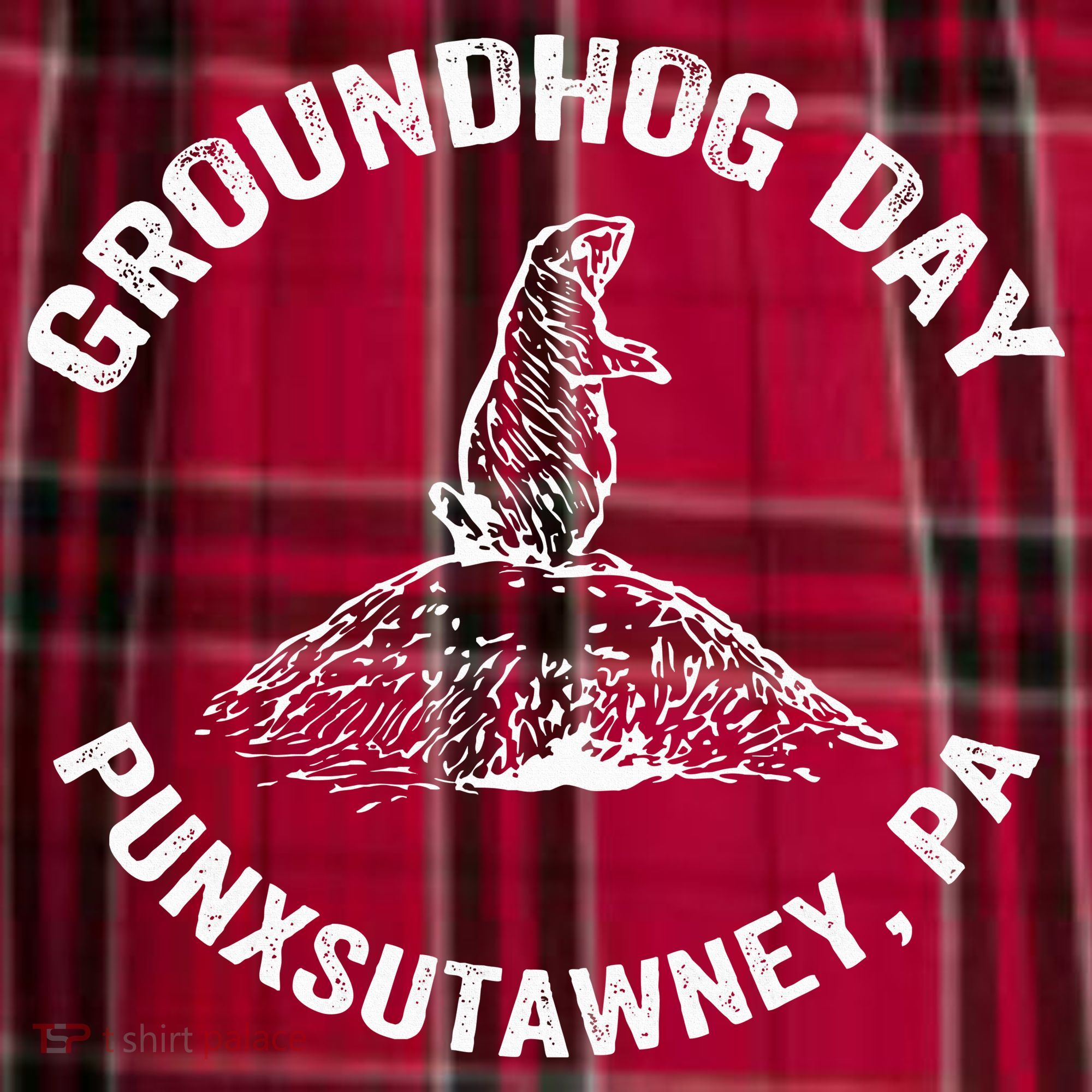 Groundhog Punxsutawney Funny Groundhog Day Shadow Gift Men's Flannel Plaid Pajama Pants