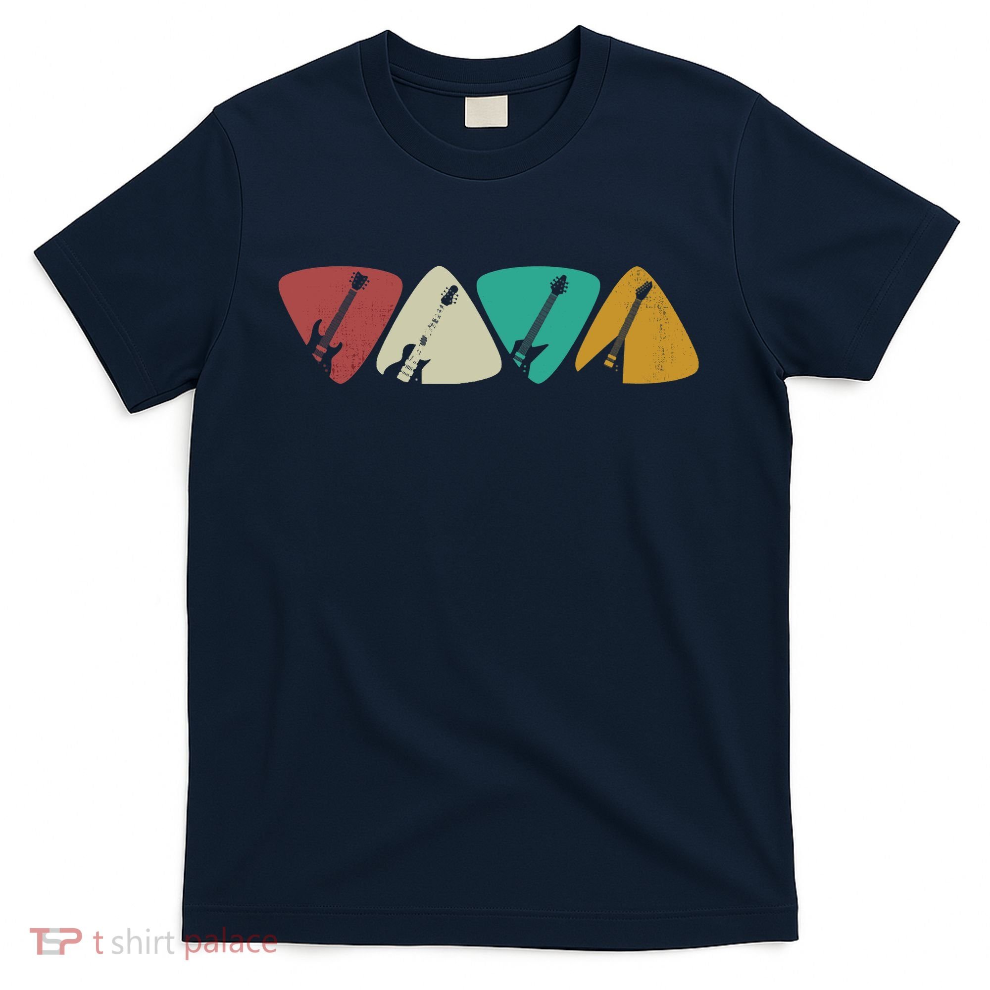 Guitar Pick Gift For Guitarist Retro Vintage T-Shirt
