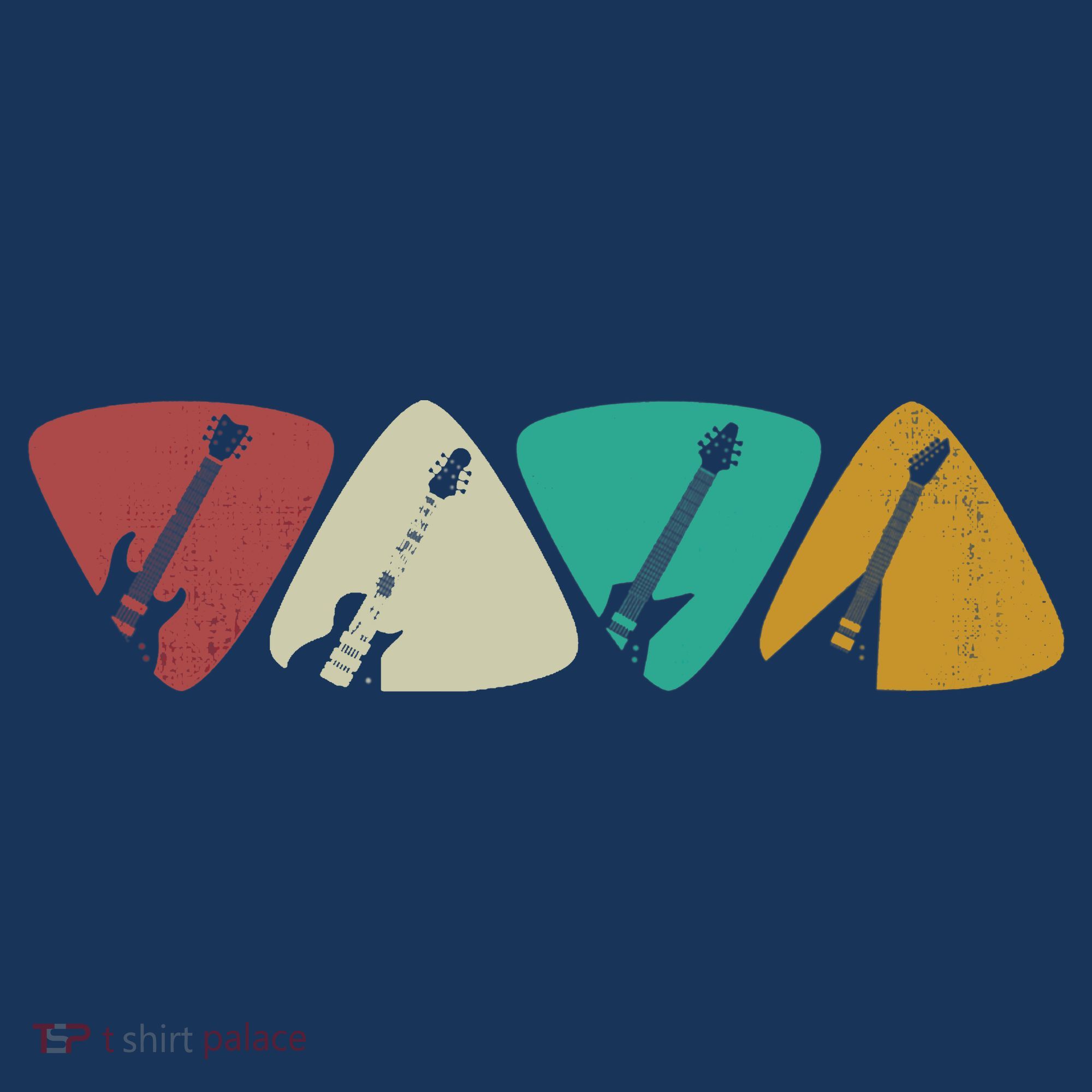 Guitar Pick Gift For Guitarist Retro Vintage T-Shirt