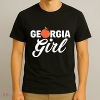 Georgia Peach Girl Funny Vintage T-Shirt thumb 3