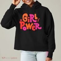 Girl Power Grl Pwr Ladies Heavyweight Boxy Pullover Hoodie thumb 0