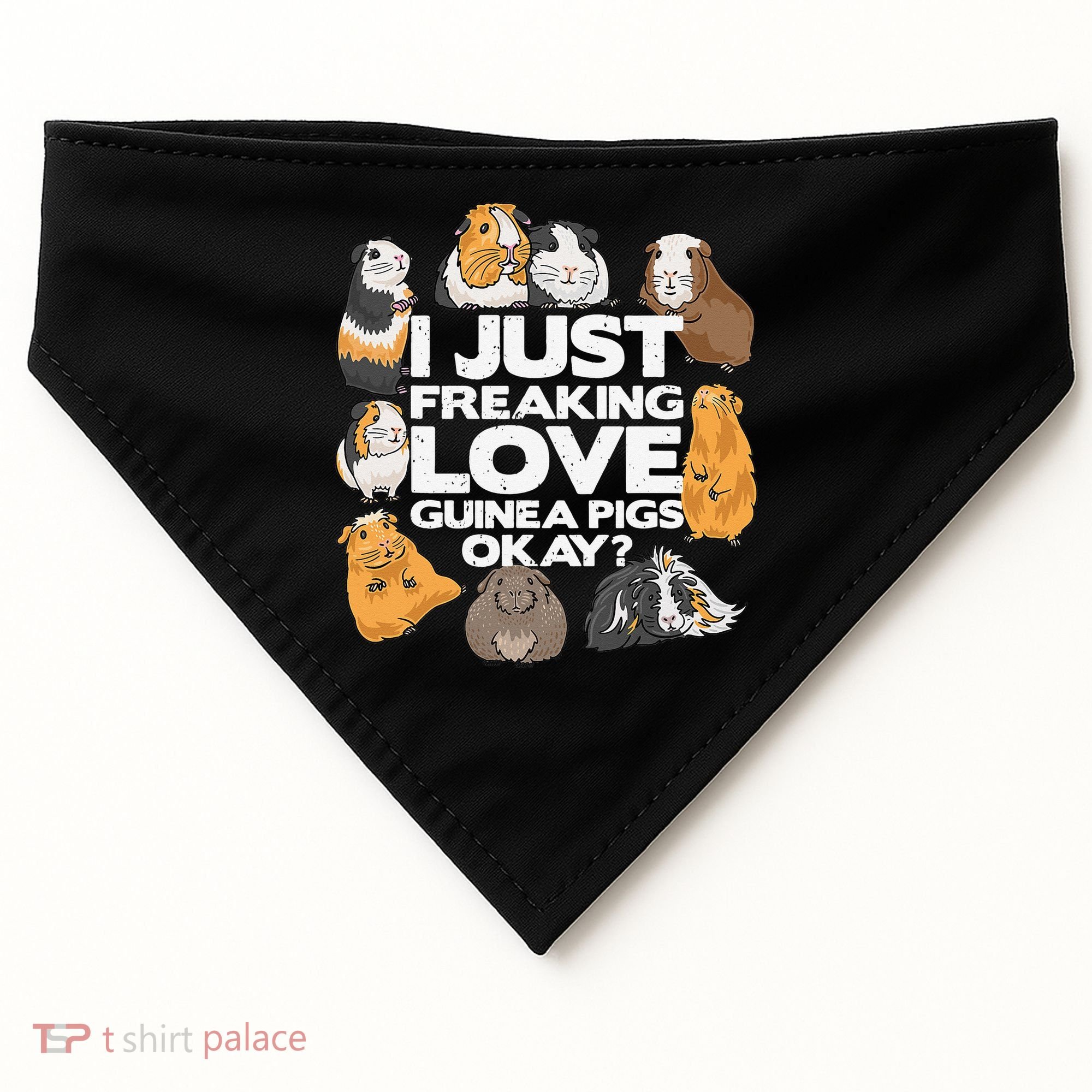 Guinea Pig Guinea Pig Lover Tee Funny Guinea Pig USA-Made Doggie Bandana