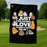 Guinea Pig Guinea Pig Lover Tee Funny Guinea Pig Golf Towel thumb 1
