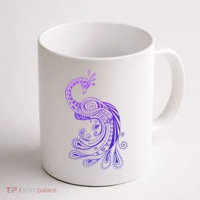 Galaxy Peacock Coffee Mug back