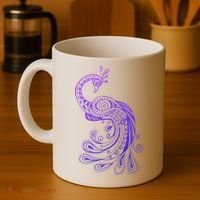 Galaxy Peacock Coffee Mug thumb 4