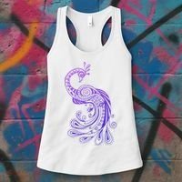Galaxy Peacock Women's Tank Top thumb 3