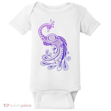 Galaxy Peacock Baby Bodysuit